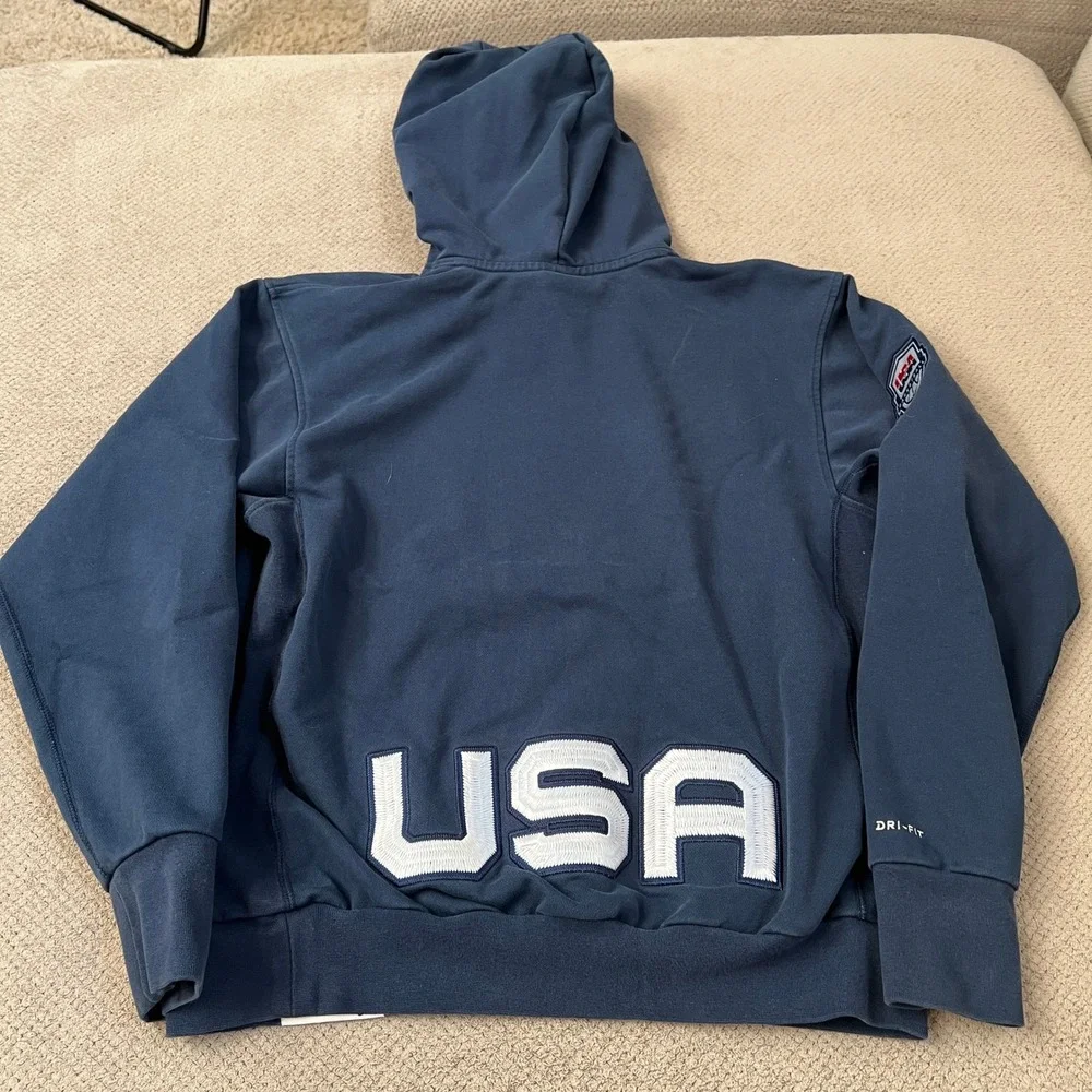 Nike USA Basketball Standard Issue Dri-FIT Hoodie Navy Blue Small CV2433-451
